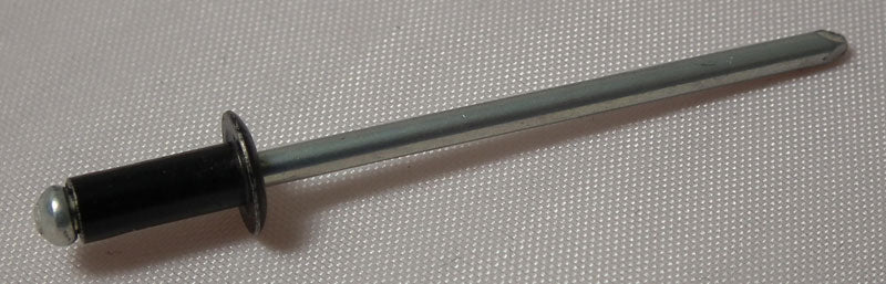 3.2 x 8mm Aluminium / Steel Black Domehead Rivet