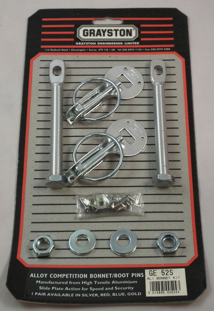Bonnet Pin Kit in Silver