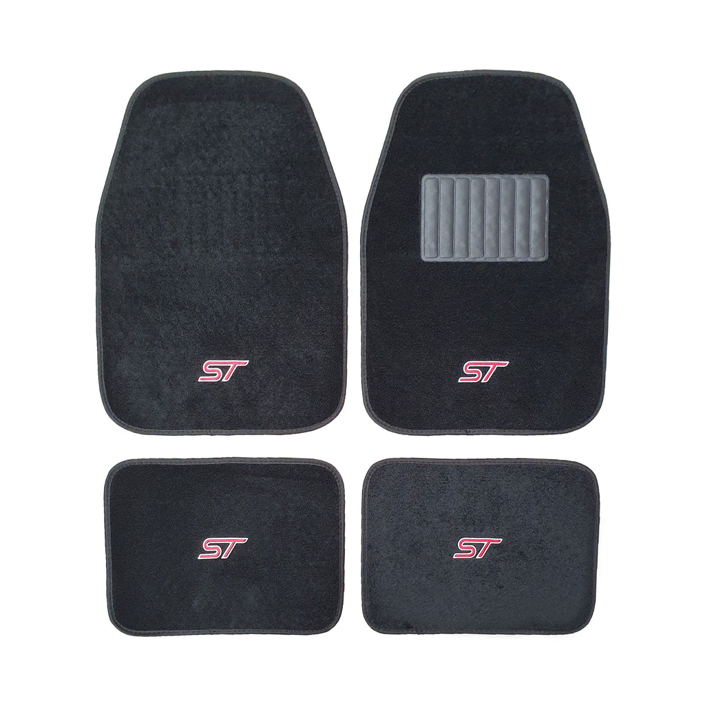 Red Ford ST Logo Car Mats Set Of 4