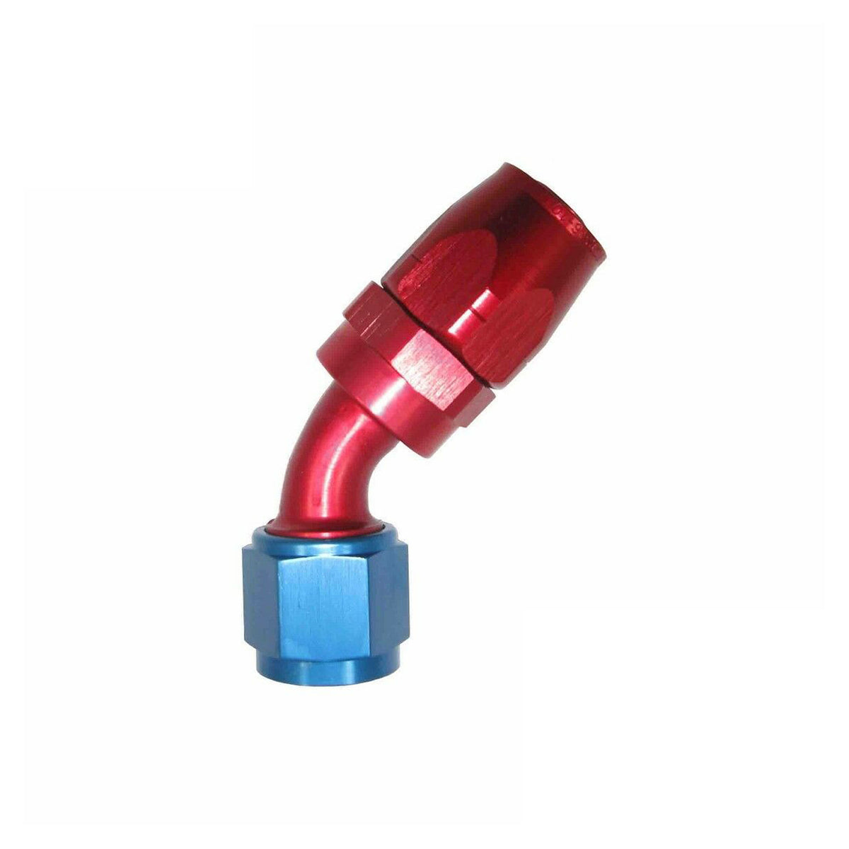 12JIC 45° Red/Blue Fitting For Rubber Hose C Bradley Motorsport