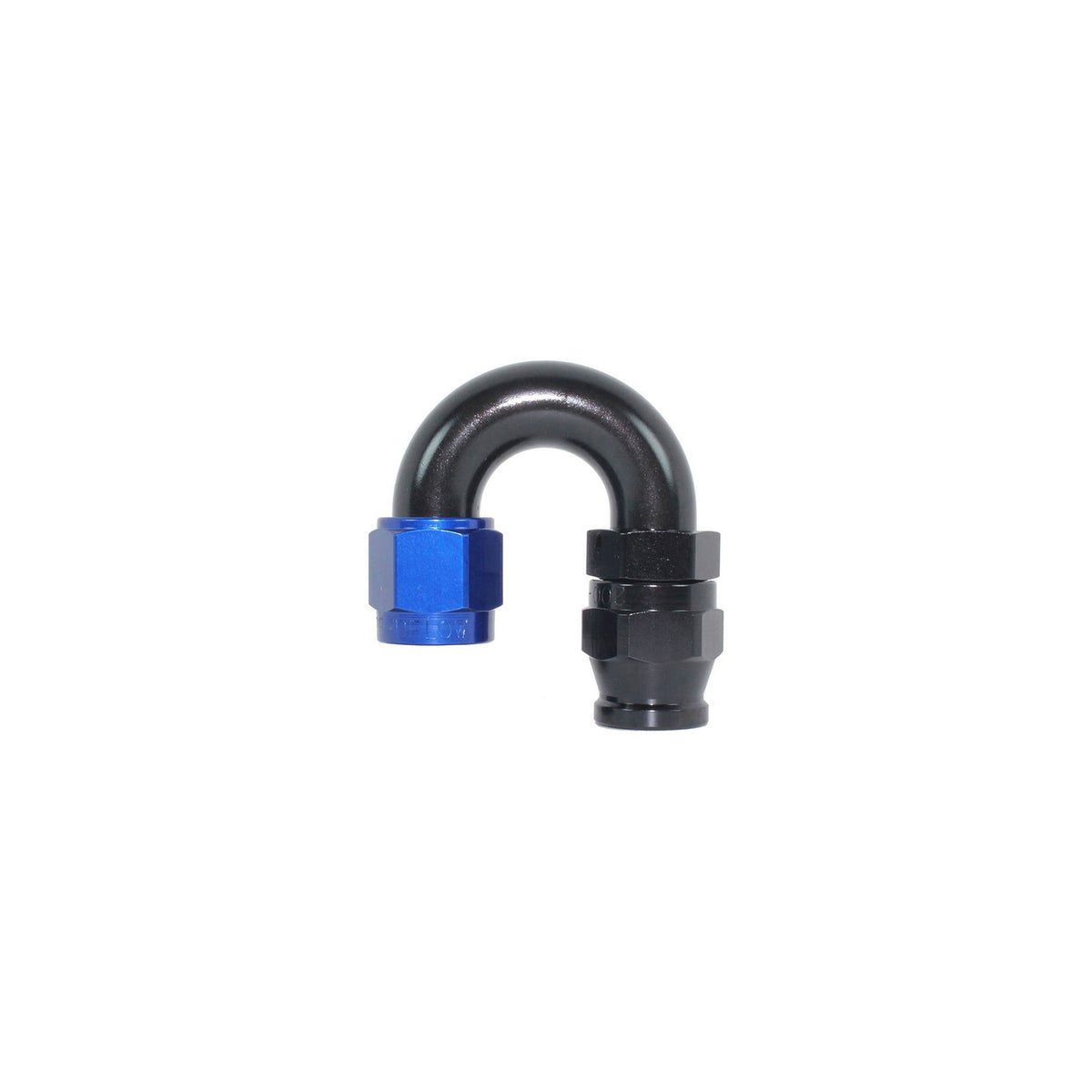 PTFE Teflon AN-6 90 Degree Swivel Fitting - Black, JIC, For Braided Oil Hose