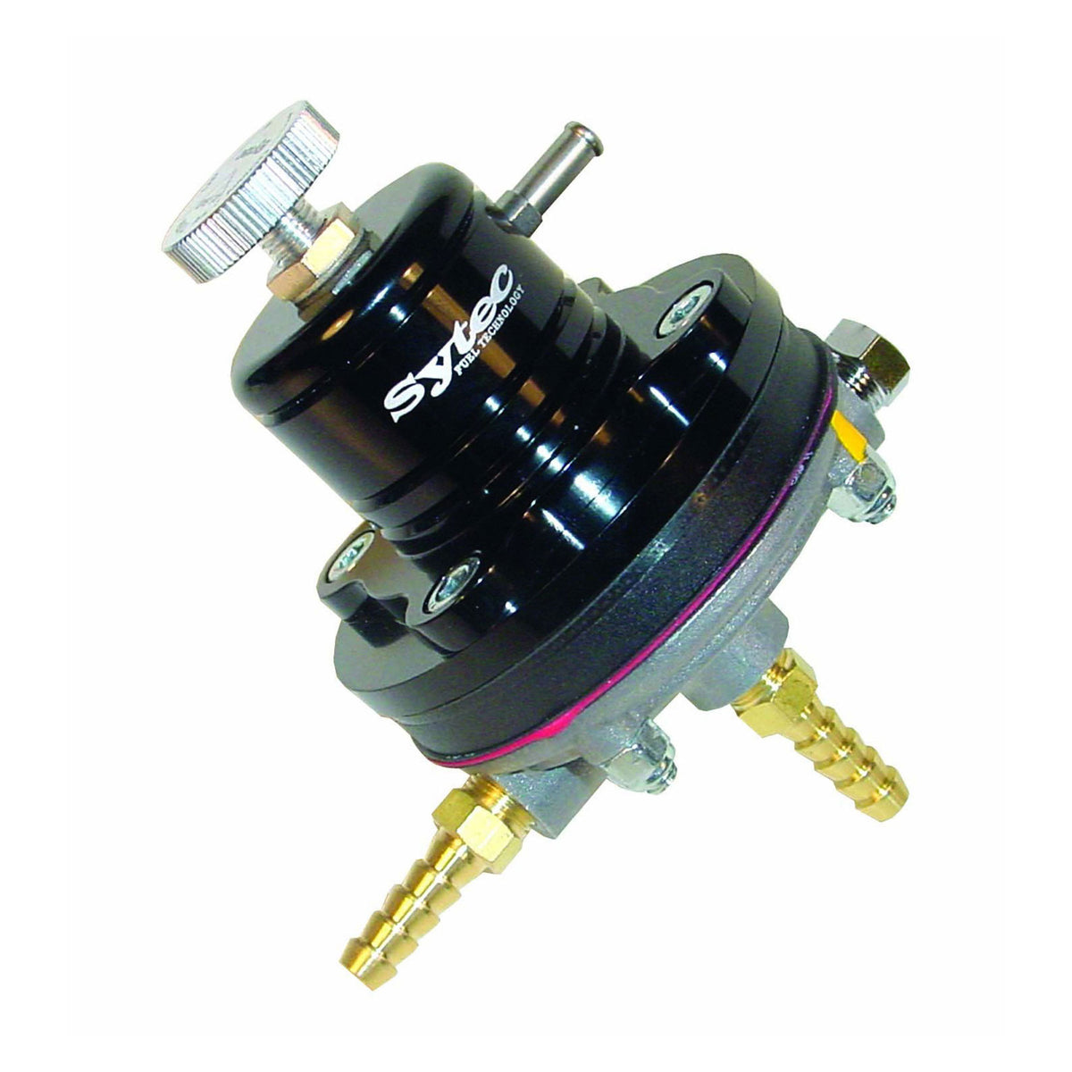 Fuel Pressure Regulator Sytec Anodised Black (8mm Unions) C Bradley