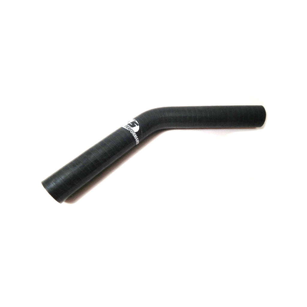 45° Elbow 16mm Bore 102mm Legs 3 Ply Black Water Coolant Hose