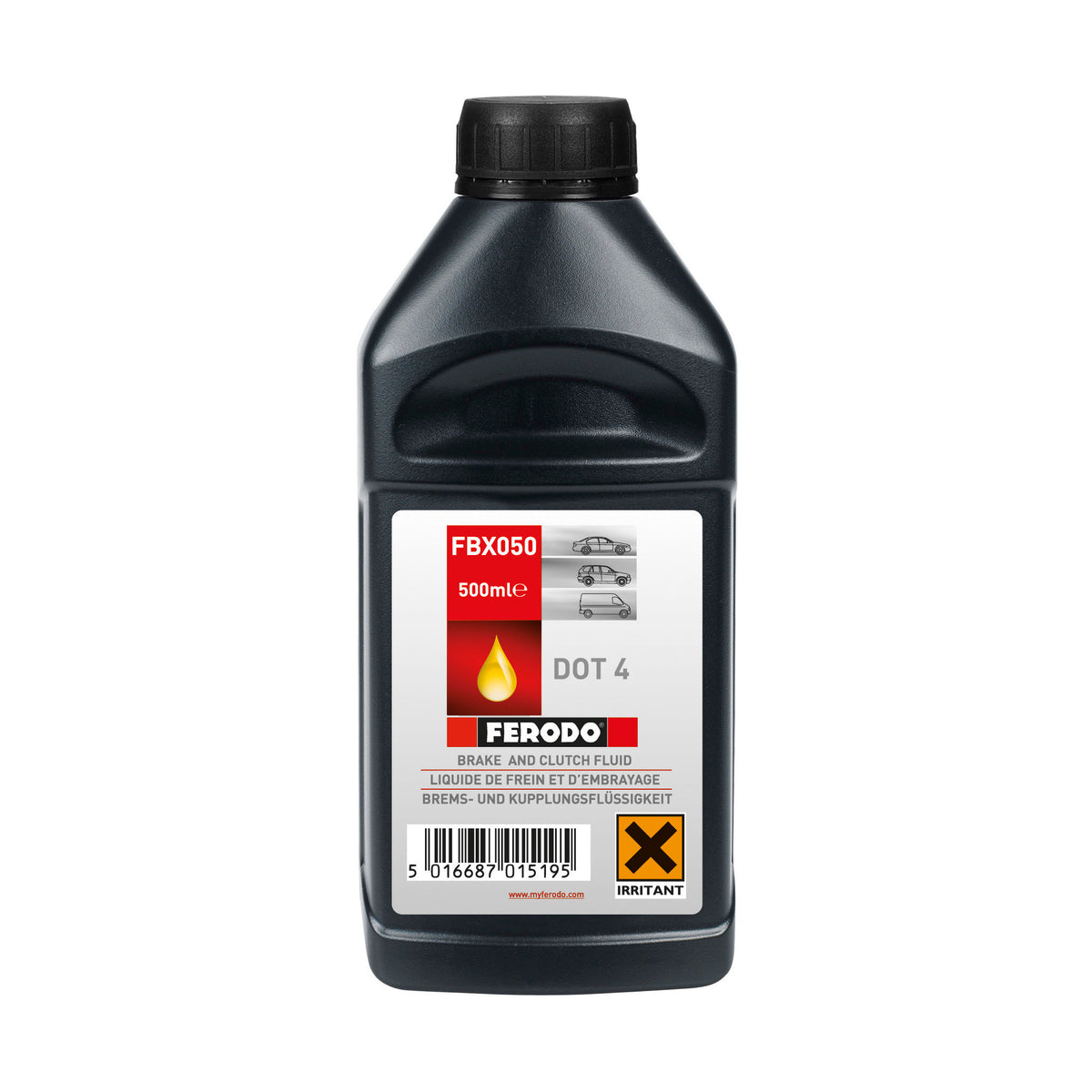 Ferodo DOT 4 Brake & Clutch Fluid 500ml C Bradley Motorsport