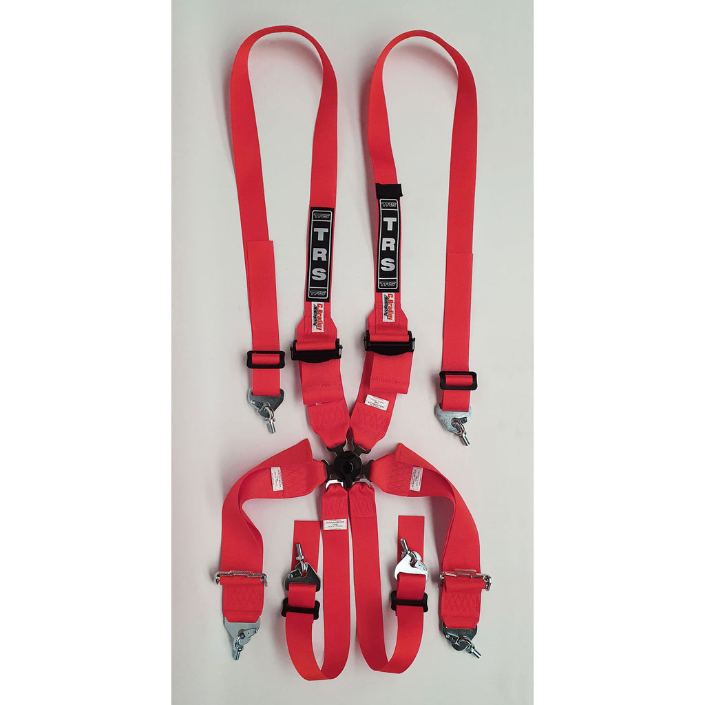 6 Point Superlight Harness Hans - Red 2018