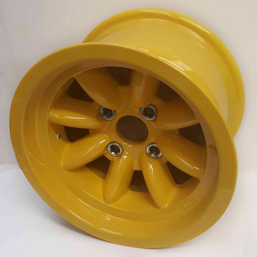8.0x13" Minilite Wheel in Yellow, available in offset ET0 or ET-5