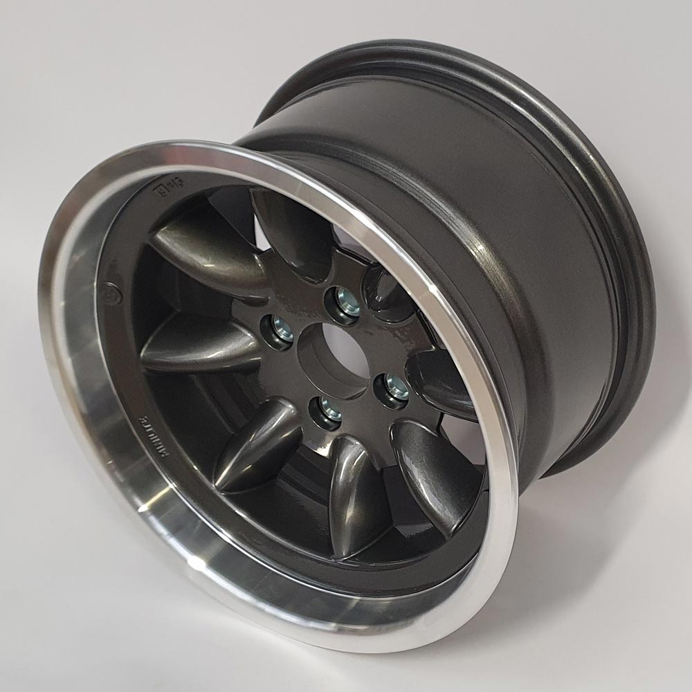 9.0" x 15" Minilite Wheel in Anthracite Grey with Diamond Cut Rim, available in offset ET-12
