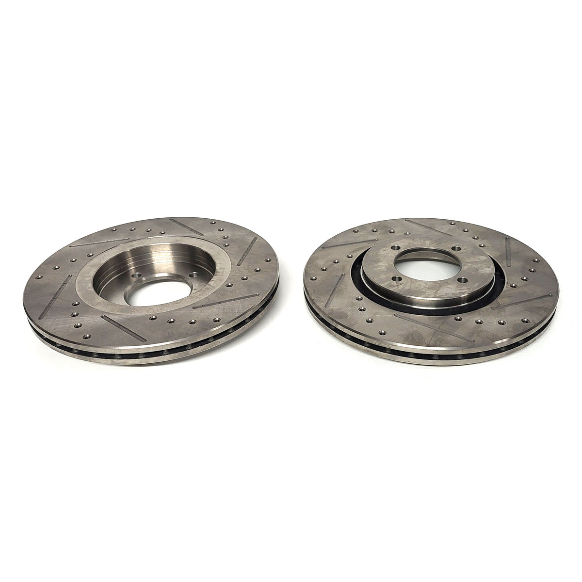 Front Brake Kit 260mm X-Drilled & Grooved Discs With Midilite Calipers ...