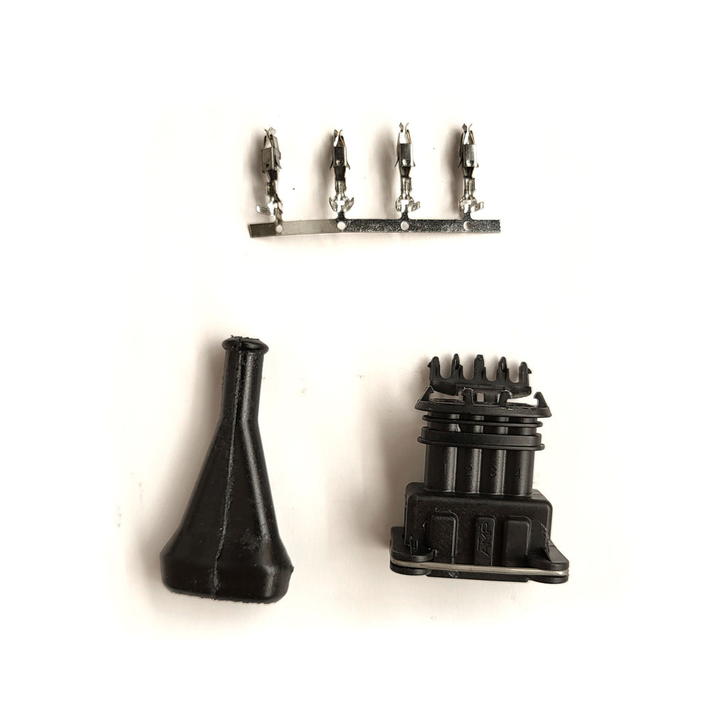 4 Pin Minitimer Connector With Rubber Boot & Terminals