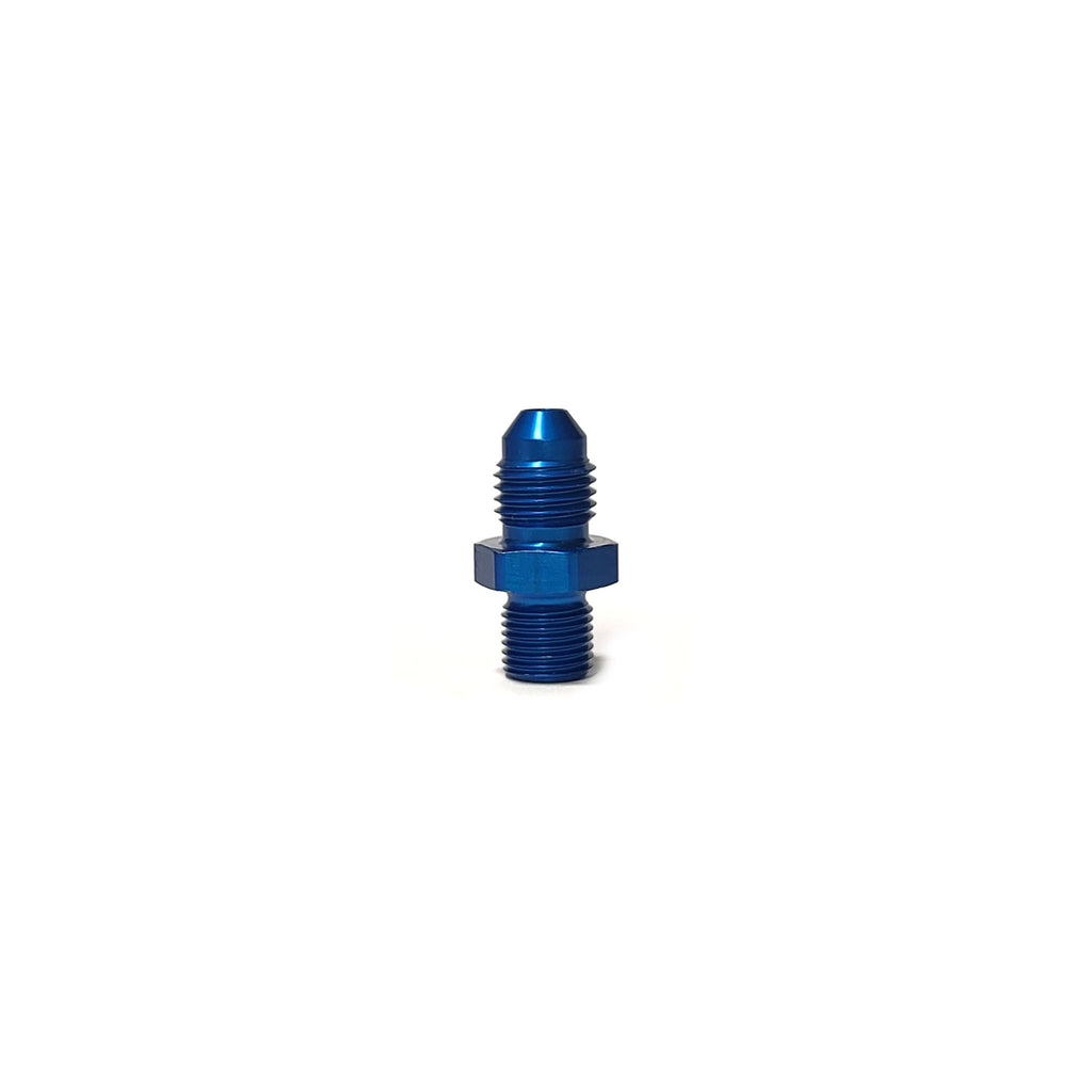 -4JIC X M10x1 Straight Male/Male Alloy Fitting Blue