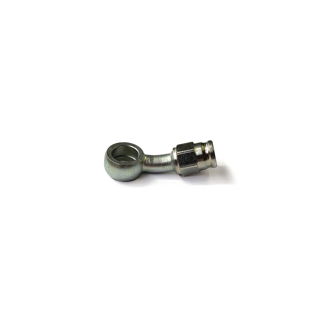Steel 20° Long Neck 3/8 Banjo To -3JIC Teflon Hose