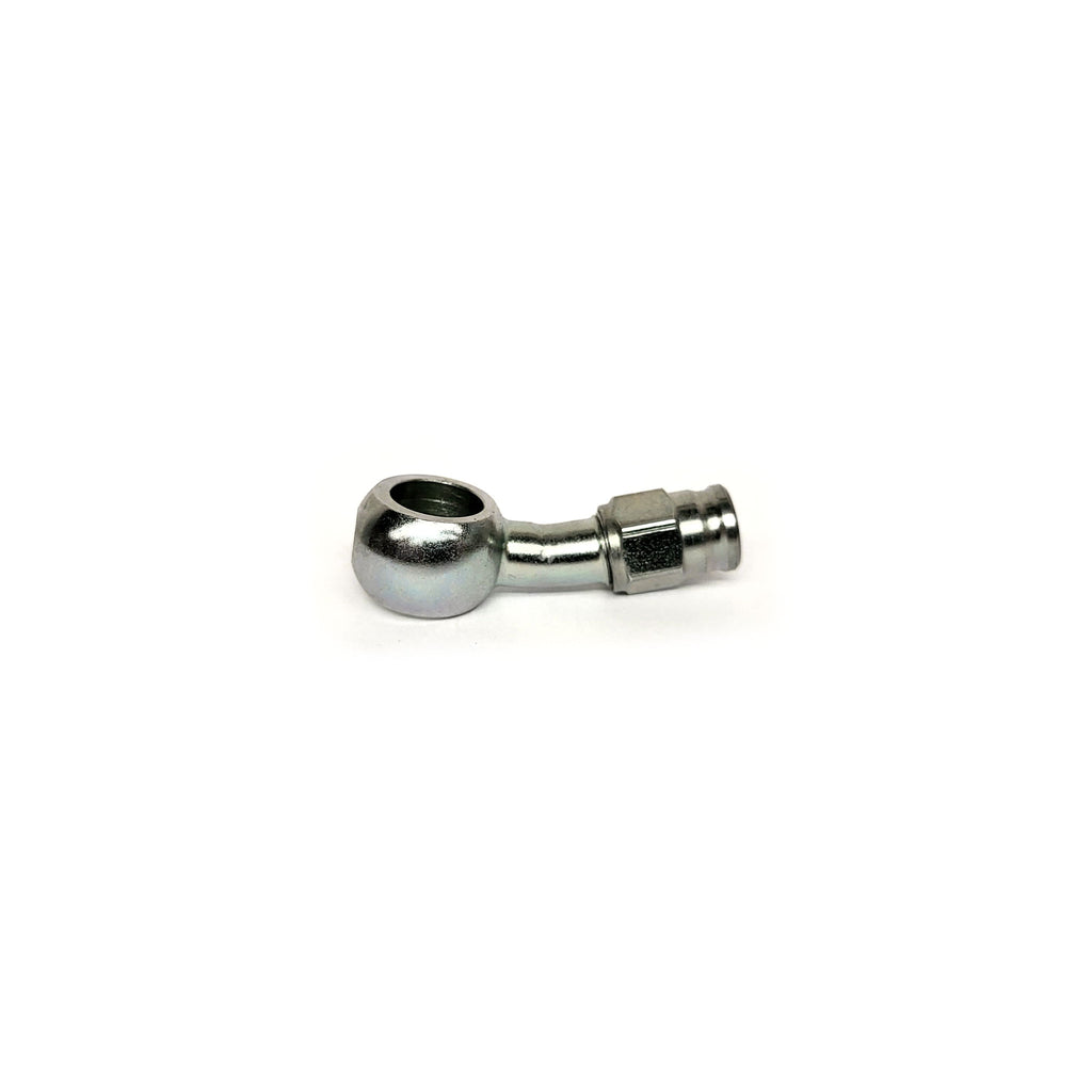 Steel 20° Long Neck 7/16 Banjo To -3JIC Teflon Hose