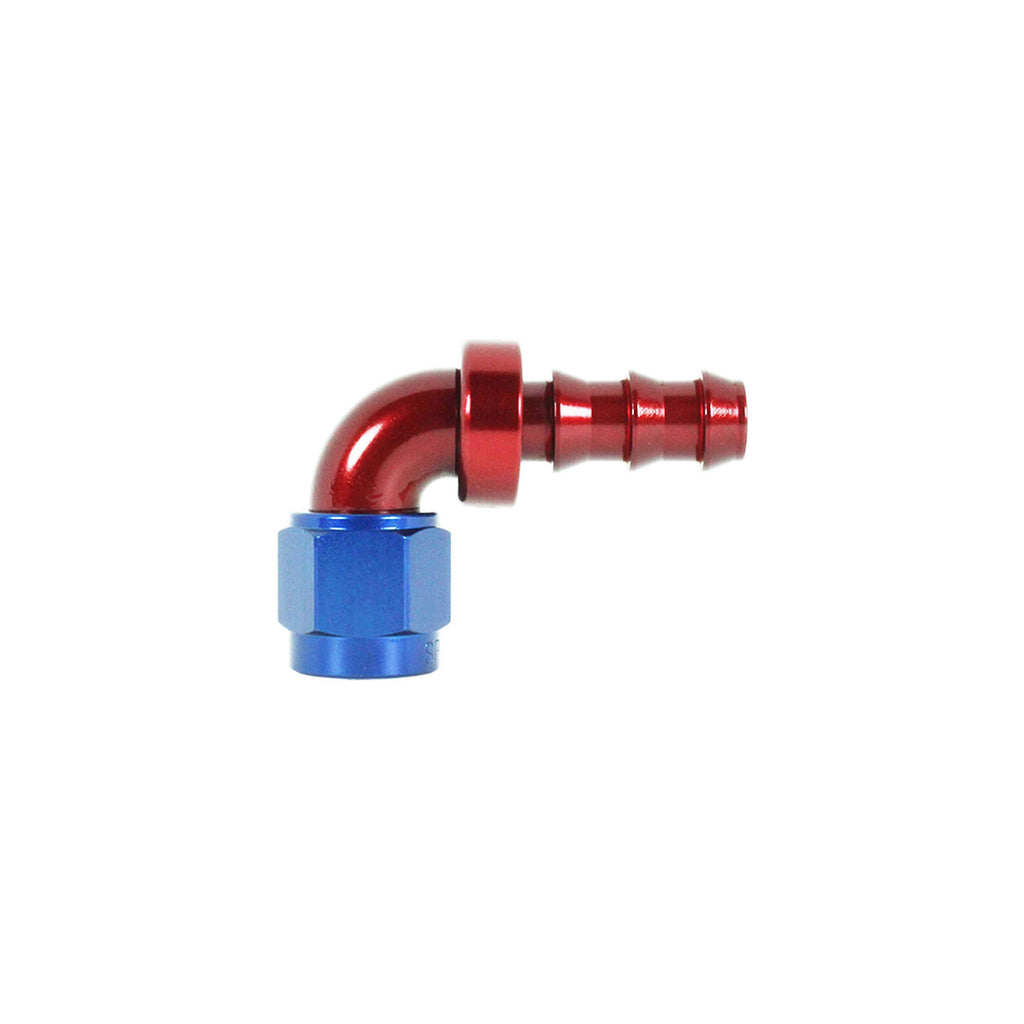 Speedflow -10 90° Red/Blue Push Fitting For For 5/8" Rubber Hose