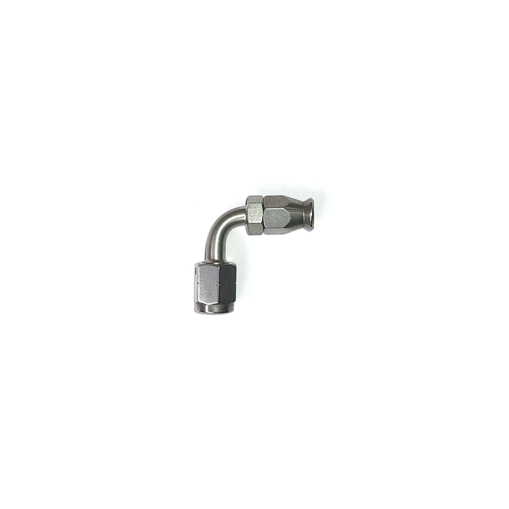 90° Stainless Steel M10 Female Fitting For -3JIC Teflon Hose