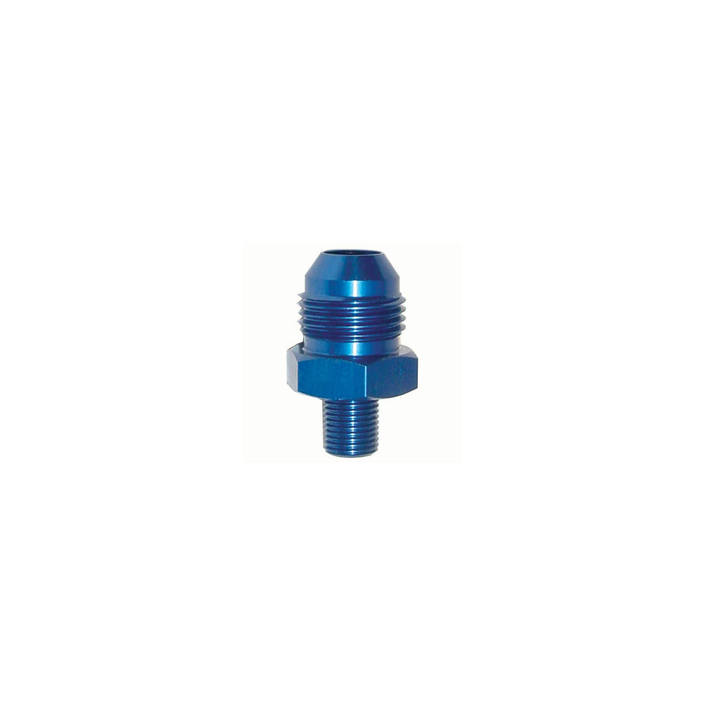 -8JIC X M10x1 Straight Male/Male Alloy Fitting Blue