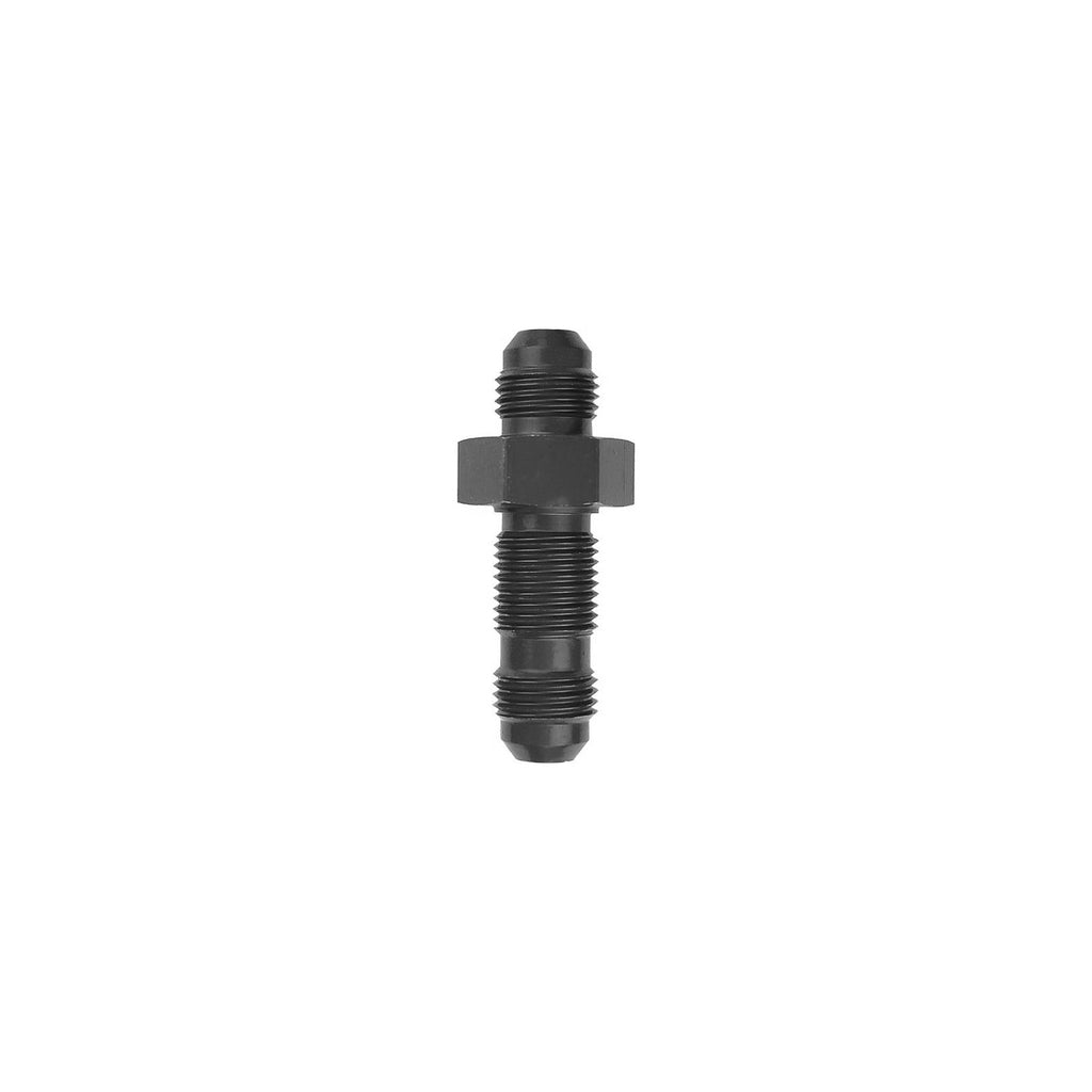 -4JIC Straight Bulkhead Alloy Black