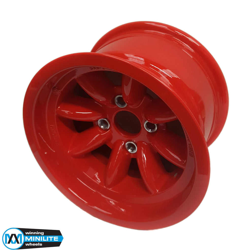 8.0x13" Minilite Wheel In Red (Ford 4x108)