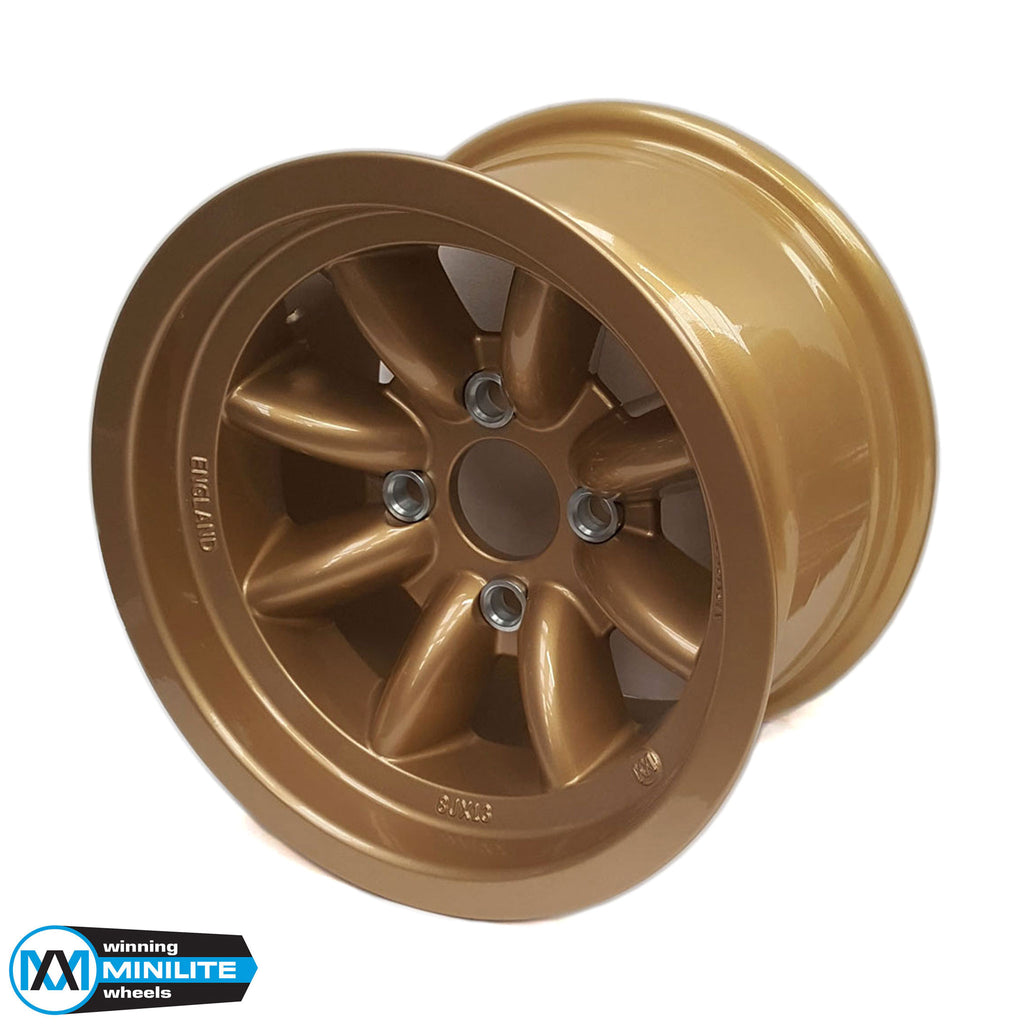 8.0x13" Minilite Wheel In Gold (Ford 4x108)