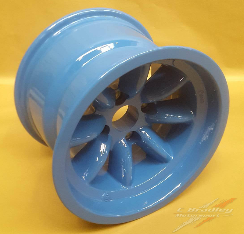 8.0x13" Minilite Wheel in Monza Blue, available in offset ET0 or ET-5