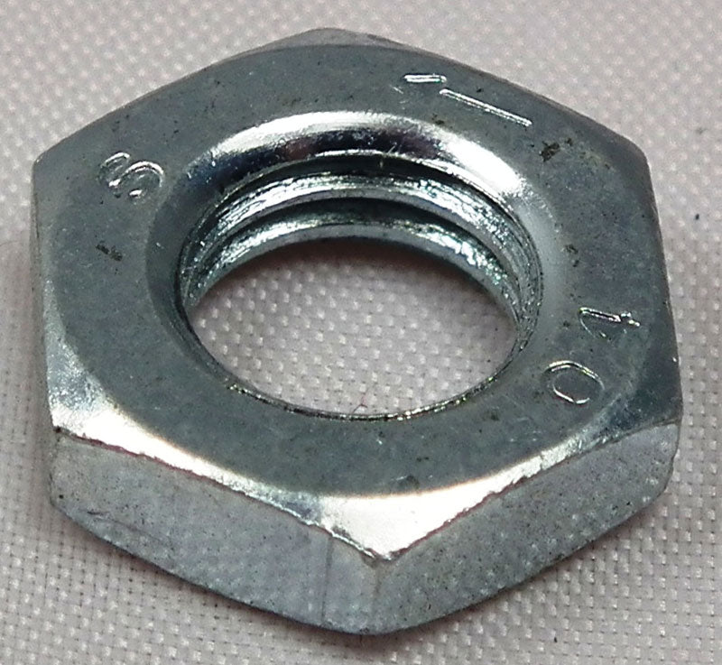 8MM LEFT HAND HALF NUT ZINC