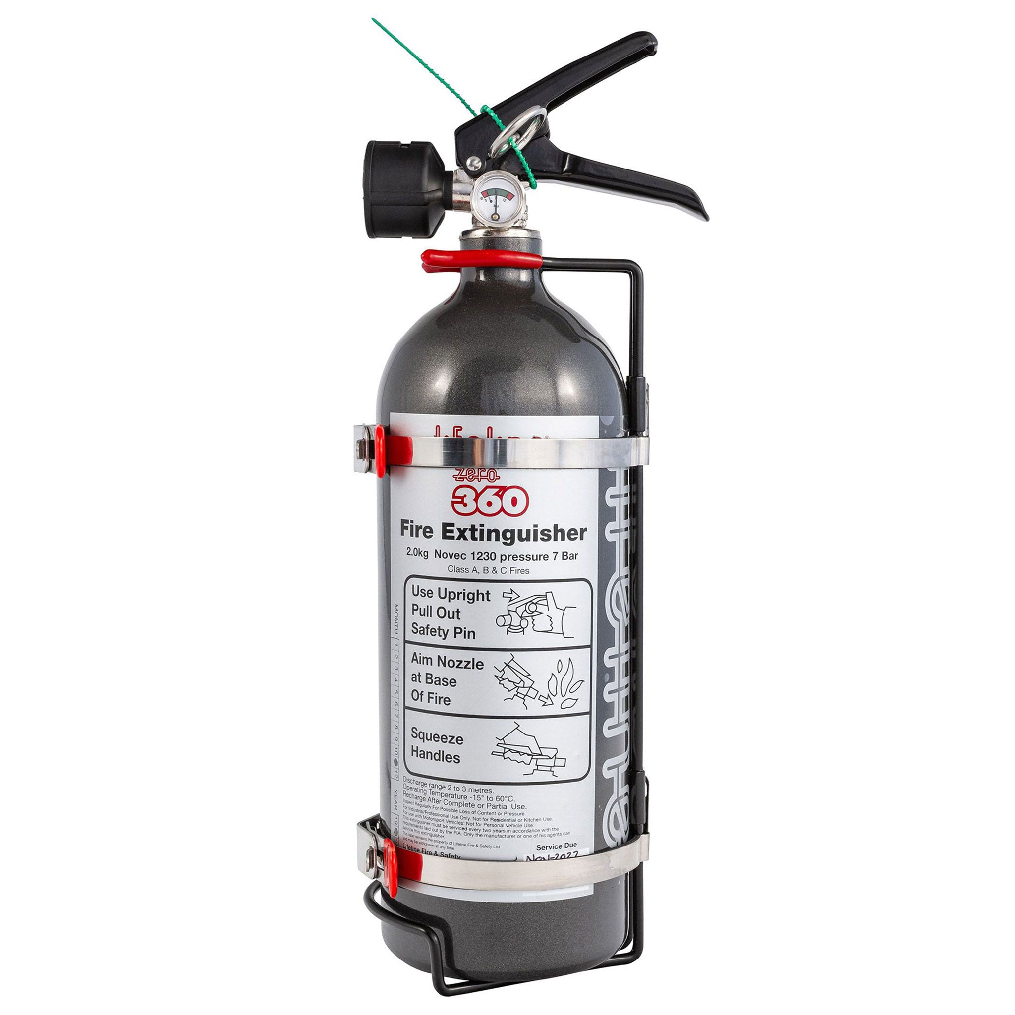 Lifeline Zero 360 2kg Handheld Fire Extinguisher – C Bradley
