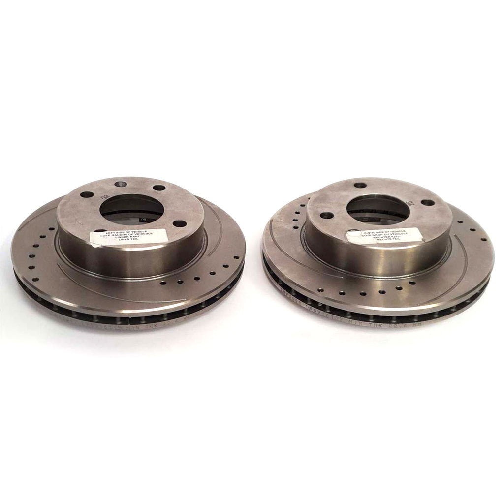 Rear Brake Discs (Pair) X-Drilled & Grooved (XR3i)