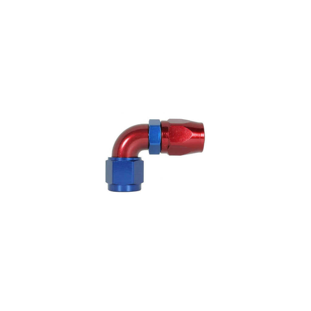 -6JIC 90° Red/Blue Compact Fitting For Rubber Hose