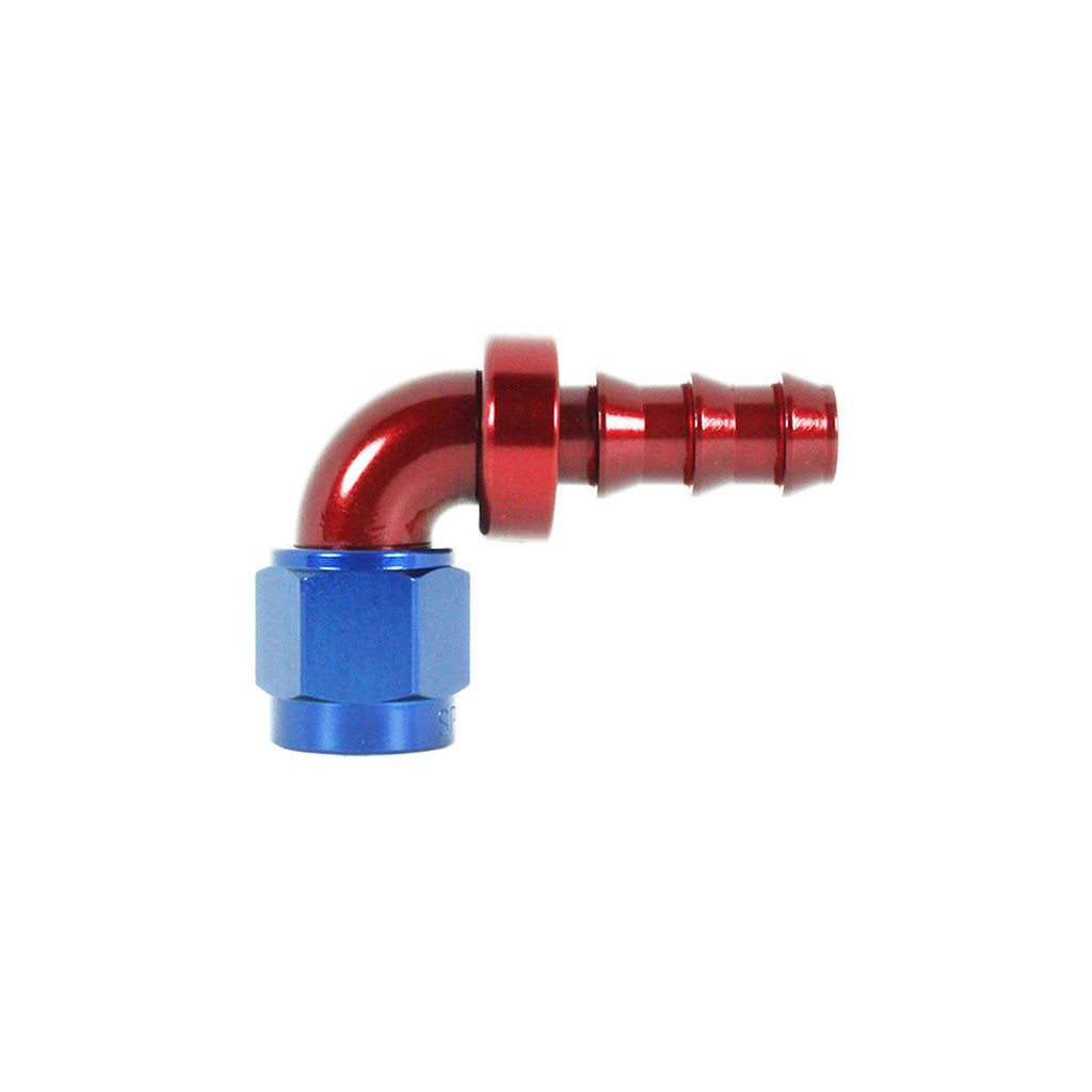 Speedflow -12 90° Red/Blue Push Fitting For For 3/4" Rubber Hose