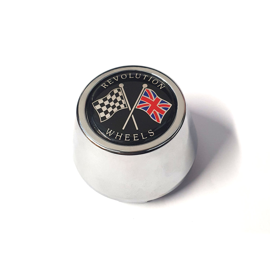 Chrome Centre Cap With Revolution Logo For 8 Spoke