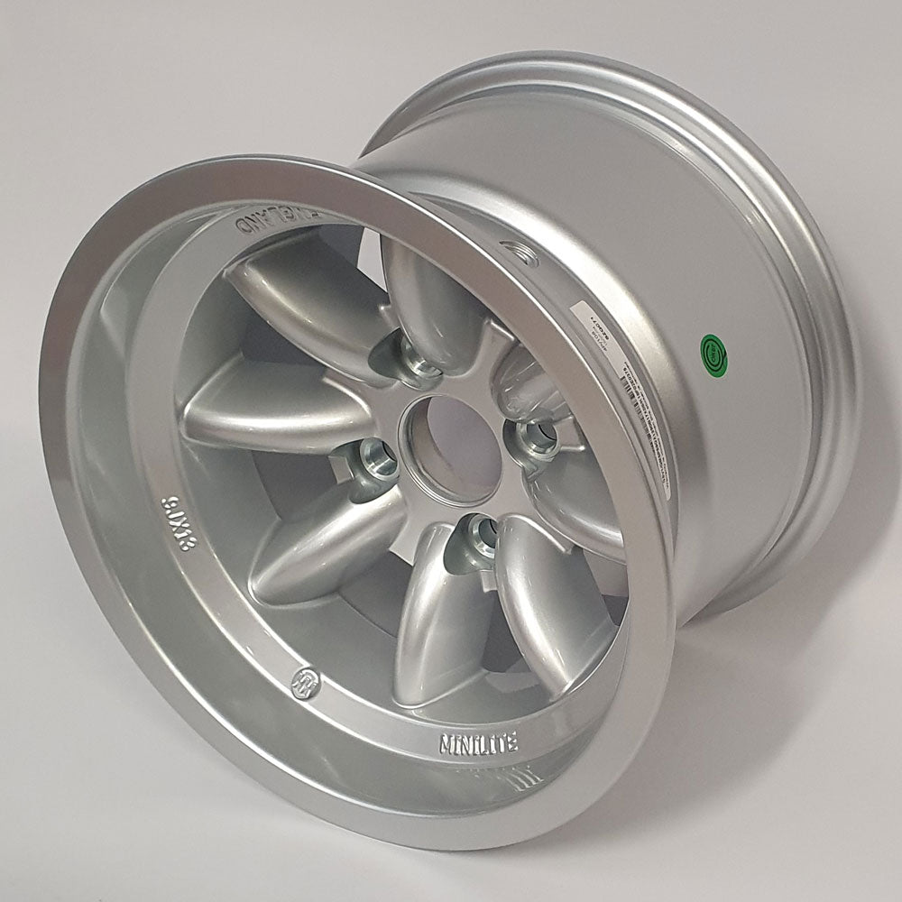 9.0" x 13" Minilite Wheel in Silver, available in offset ET-17