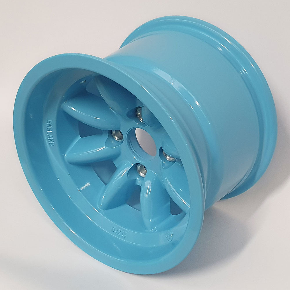 9.0" x 13" Minilite Wheel in Olympic Blue, available in offset ET-17