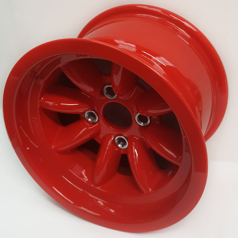 8.0x13" Minilite Wheel in Red, available in offset ET0 or ET-5