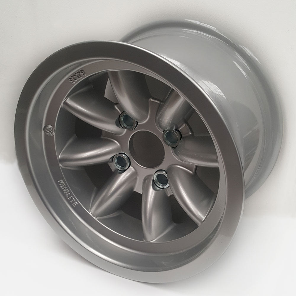 8.0x13" Minilite Wheel in Silver, available in offset ET0 or ET-5