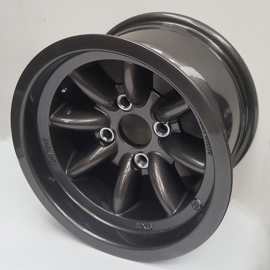 8.0x13" Minilite Wheel in Anthracite Grey, available in offset ET0 or ET-5