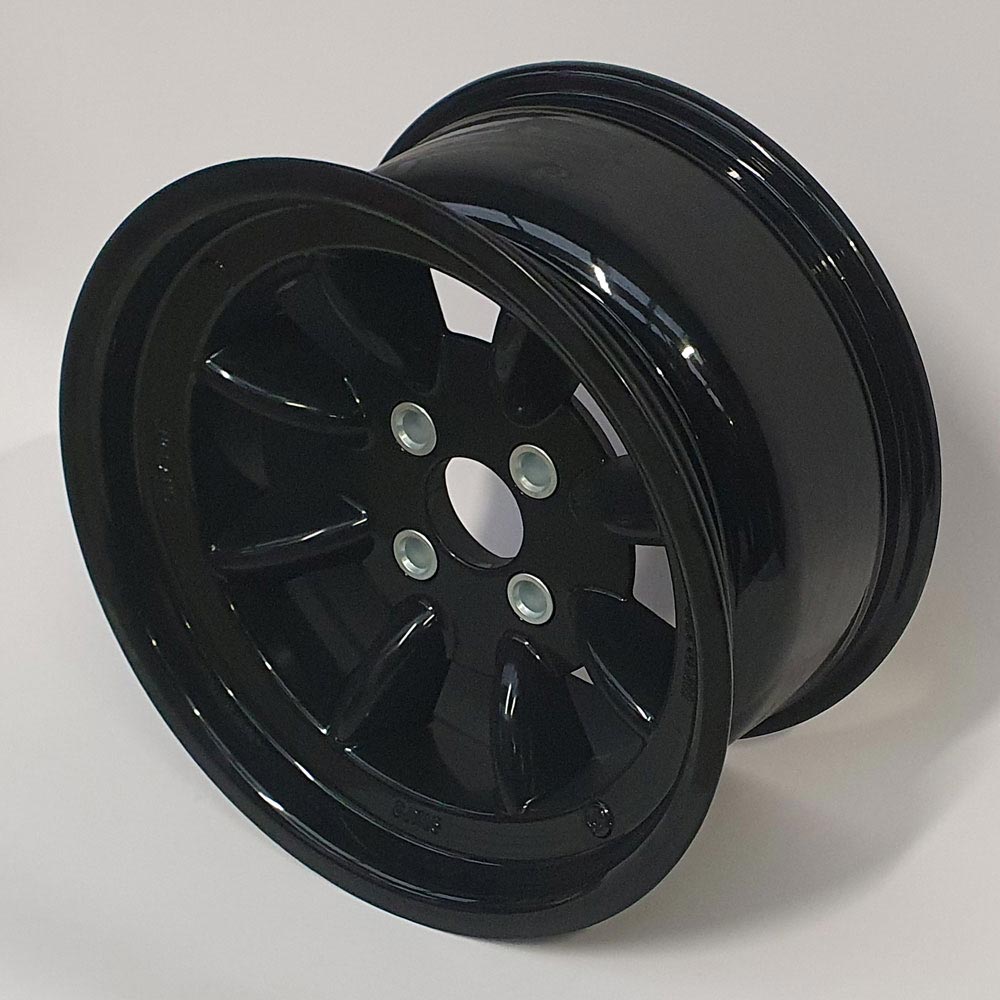 8.0" x 15" Minilite Wheel in Black, available in offset ET0